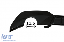 Kit Spoiler Griglia Scarico Diffusore per BMW 3 G20 G21 M Look Nero Lucido-image-6078273