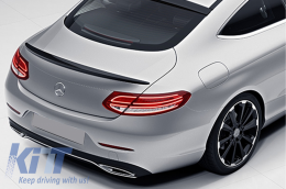 Kofferraum Boot Spoiler Lippe für Mercedes C-Class Coupe C205 2014+ Matt-schwarz-image-6044155