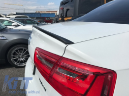 Kofferraumspoiler Boot Lippenflügel für Audi A6 C7 4G 4 Türen 2011-2018 Glänzend schwarz-image-6049053