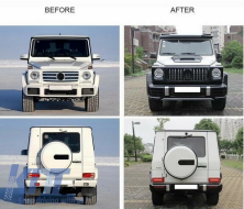 Komplett Umwandlung Bodykit für Mercedes G-Klasse W463 2008-2017 2018 G63 Look-image-6041836