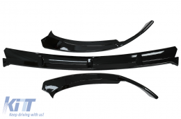 Labbro anteriore per Mercedes C W205 S205 A205 C205 Facelift 19+ Sport Line Nero lucido-image-6071269