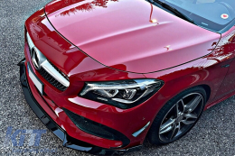 Labbro spoiler anteriore Estensione per Mercedes CLA C117 X117 Sport Line 16-18 Nero lucido-image-6106801