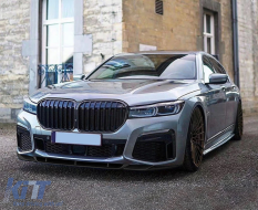 Labbro spoiler paraurti anteriore per BMW 7 G11 G12 LCI M Sport 02.2019+ Nero lucido-image-6089063