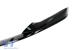 Labbro Spoiler paraurti anteriore per BMW Serie 5 G30 G31 2017-2019 M Look Nero lucido-image-6043498