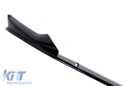 Labbro Spoiler paraurti anteriore per BMW Serie 5 G30 G31 2017-2019 M Look Nero lucido-image-6108477