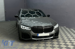 Labbro Spoiler Paraurti Anteriore per BMW Serie 7 G11 G12 LCI M Sport 02.2019+ Nero lucido-image-6102118