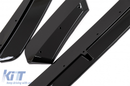 Labbro spoiler paraurti anteriore per BMW X3M G01 X4M G02 2018-2020 M Sport Nero lucido-image-6088350