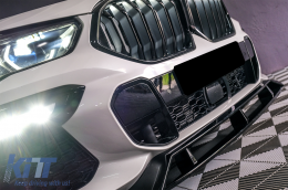 Labbro Spoiler Paraurti Anteriore per BMW X6 G06 X6M 2019+ Nero lucido-image-6083105