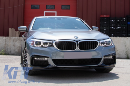 Labio alerón parachoques delantero Para BMW Serie 5 G30 G31 2017-2019 M Look Negro brillante-image-6043544