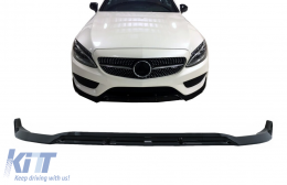 Labio para Mercedes C W205 S205 A205 C205 14-19 Sport Line Negro brillante-image-6083752