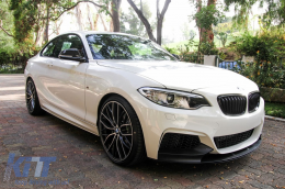 Labio Spoiler para BMW 2 F22 F23 2013+ Coupe Cabrio M-Performance Look Negro brillante-image-6076969