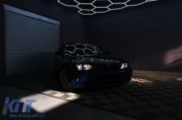 LED Фарове с Angel Eyes подходящи за BMW 3 Series E46 (09.2001-03.2005) Ксенон Дизайн Черен-image-6089020