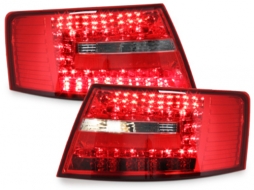 LED стопове подходящи за AUDI A6 4F Lim. 04-08 червен/кристал - RA19ELRC-image-60756