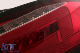 LED BAR Taillights suitable for Audi A4 B8 Sedan (2012-2015) Red Clear Dynamic Sequential Turning Lights-image-6109943