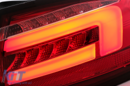 LED BAR Taillights suitable for Audi A4 B8 Sedan (2012-2015) Red Clear Dynamic Sequential Turning Lights-image-6109956