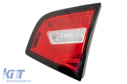 LED BAR Taillights suitable for Audi A6 4F2 C6 Limousine (2008-2011) Red Clear Facelift Design with Sequential Dynamic Turning Lights-image-6098471