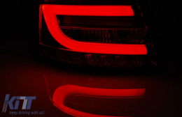 LED BAR Taillights suitable for Audi A6 C6 4F Sedan (04.2004-2008) 7-PIN Black-image-6107152