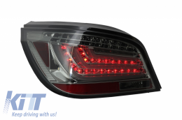 LED Bar Taillights suitable for BMW 5 Series E60 (2003-2007) Smoke-image-6033781