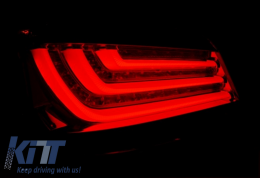 LED Bar Taillights suitable for BMW 5 Series E60 (2003-2007) Smoke-image-6033788