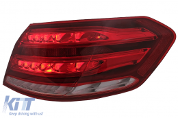 LED BAR Taillights suitable for Mercedes E-Class W212 Facelift (2013-2016) Dynamic Sequential Turning Light Red Clear-image-6090859