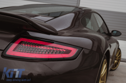 LED BAR Taillights suitable for Porsche 911 997 (2004-2009) Smoke with Dynamic Turning Signal-image-6099379