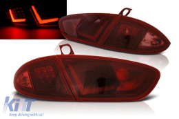 LED Bar Taillights suitable for Seat Leon 1P1 Facelift (03.2009-2012) Red - TLSTL1P1R