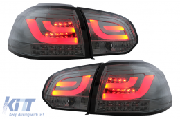 LED Bar Taillights suitable for VW Golf 6 VI (2008-2013) Smoke-image-6104849