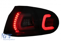 Задни светлини Led Bar подходящи за VW Golf V 5 (2004-2009) дим Черен Urban Стил-image-6067622