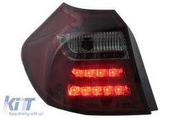 LED Barra luminosa Luci posteriori per BMW Serie 1 E81 E87 2004-08.2007 Fumo Rosso-image-6100445