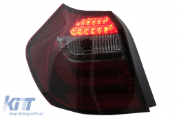 LED Barra luminosa Luci posteriori per BMW Serie 1 E81 E87 2004-08.2007 Fumo Rosso-image-6100447