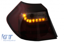 LED Barra luminosa Luci posteriori per BMW Serie 1 E81 E87 2004-08.2007 Fumo Rosso-image-6100449