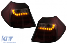 LED Barra luminosa Luci posteriori per BMW Serie 1 E81 E87 2004-08.2007 Fumo Rosso-image-6100450