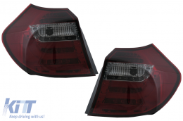 LED Barra luminosa Luci posteriori per BMW Serie 1 E81 E87 2004-08.2007 Fumo Rosso-image-6100453