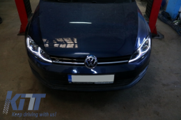 LED Фарове Bi-Xenon Look подходящи за VW Golf 7 VII (2012-2017) Facelift G7.5 R Line Дизайн с последователни Динамичен Въртящи се светлини-image-6056103