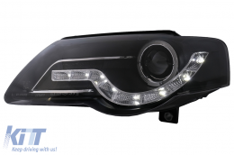 LED DRL Angel Eyes Fari Proiettore per VW Passat B6 3C 03.2005-2010 Nero-image-6098058