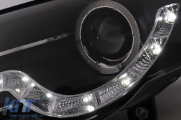 LED DRL Angel Eyes Fari Proiettore per VW Passat B6 3C 03.2005-2010 Nero-image-6098059