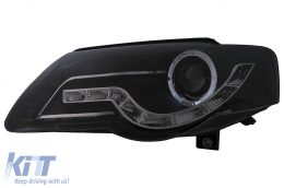 LED DRL Angel Eyes Fari Proiettore per VW Passat B6 3C 03.2005-2010 Nero-image-6098060