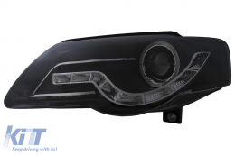 LED DRL Angel Eyes Fari Proiettore per VW Passat B6 3C 03.2005-2010 Nero-image-6098063