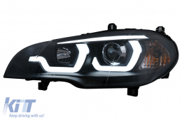 LED DRL Angel Eyes fényszórók BMW X5 E70 (2007-2013) fekete-image-6101894