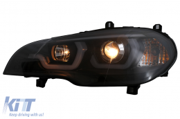 LED DRL Angel Eyes fényszórók BMW X5 E70 (2007-2013) fekete-image-6101898