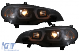 LED DRL Angel Eyes fényszórók BMW X5 E70 (2007-2013) fekete-image-6101899