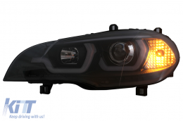 LED DRL Angel Eyes fényszórók BMW X5 E70 (2007-2013) fekete-image-6101902