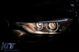 LED DRL Angel Eyes Headlights with Projector suitable for BMW 3 Series F30 F31 (2011-2015)-image-6088317