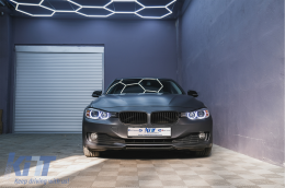 LED DRL Angel Eyes Headlights with Projector suitable for BMW 3 Series F30 F31 (2011-2015)-image-6088538