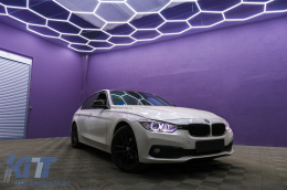 LED DRL Angel Eyes Headlights with Projector suitable for BMW 3 Series F30 F31 (2011-2015)-image-6089121