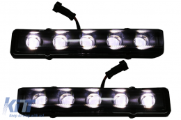 LED DRL Black Daytime Running Lights suitable for Mercedes G-Class W463 (1989-2012) G65 Design Black-image-6045138