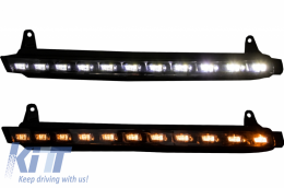 LED DRL Daytime Running Lights suitable for Audi Q7 4L (2006-2009) Turning Lights Facelift Design-image-6047556