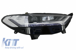 LED DRL Első lámpák Xenon Look Ford Mondeo MK5 (2013-2016) dinamikus folyású sorozatos kanyarodó lámpa króm-image-6029828