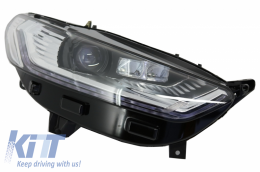 LED DRL Első lámpák Xenon Look Ford Mondeo MK5 (2013-2016) dinamikus folyású sorozatos kanyarodó lámpa króm-image-6029830