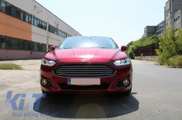 LED DRL Első lámpák Xenon Look Ford Mondeo MK5 (2013-2016) dinamikus folyású sorozatos kanyarodó lámpa króm-image-6032486